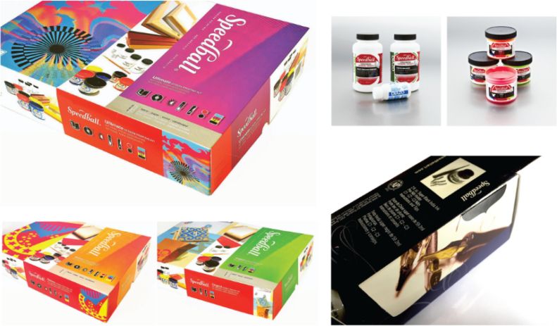 Speedball art kit packaging
